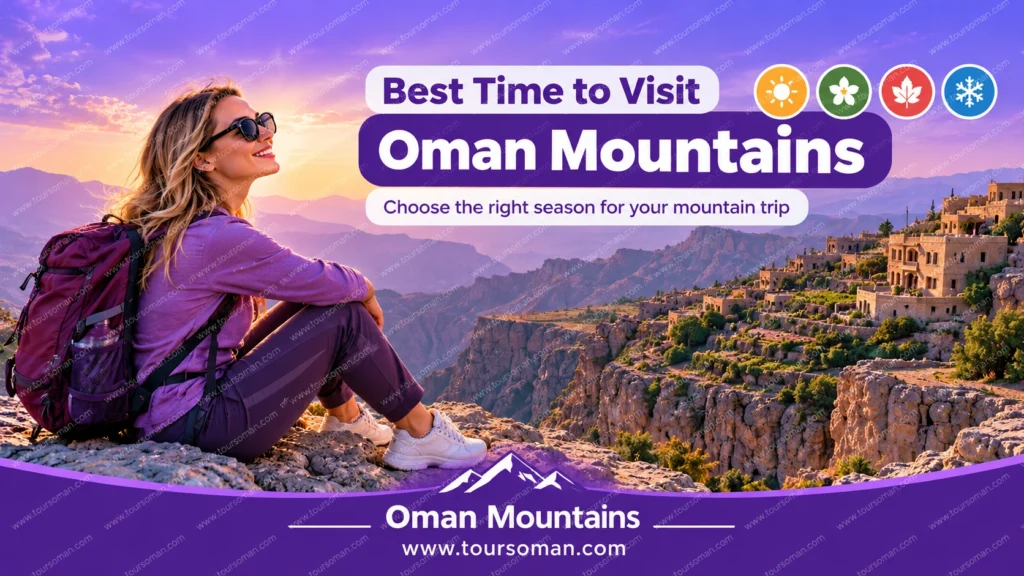 Mountain landscape on Jebel Akhdar during the cooler travel season in Oman